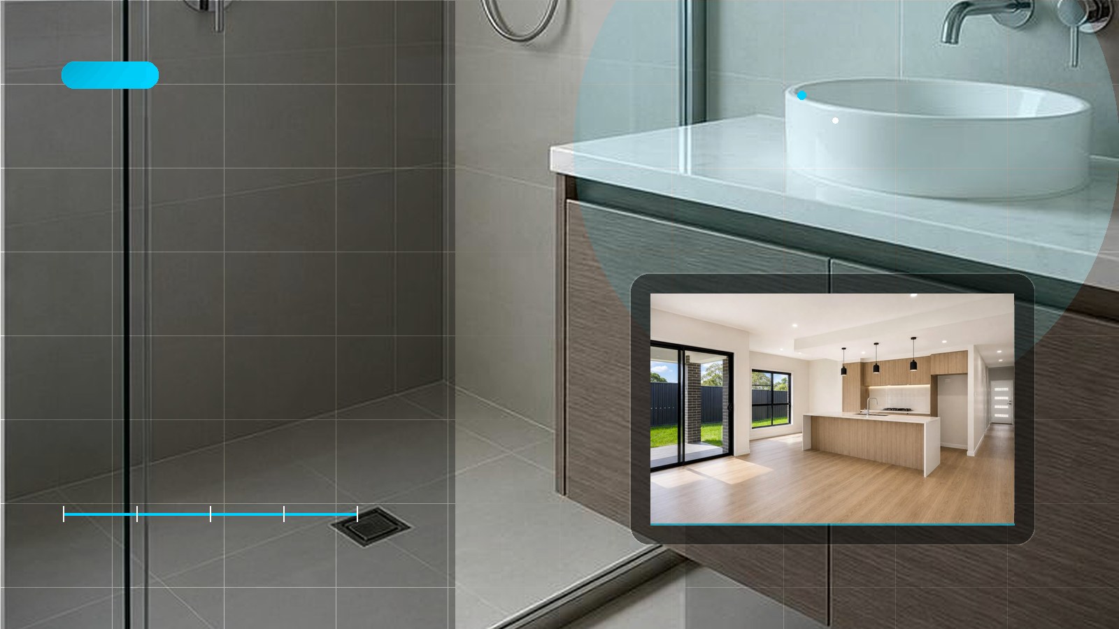 Hyper-realistic construction cleaning hero image for Stone, Timber and Tile Risks at Handover