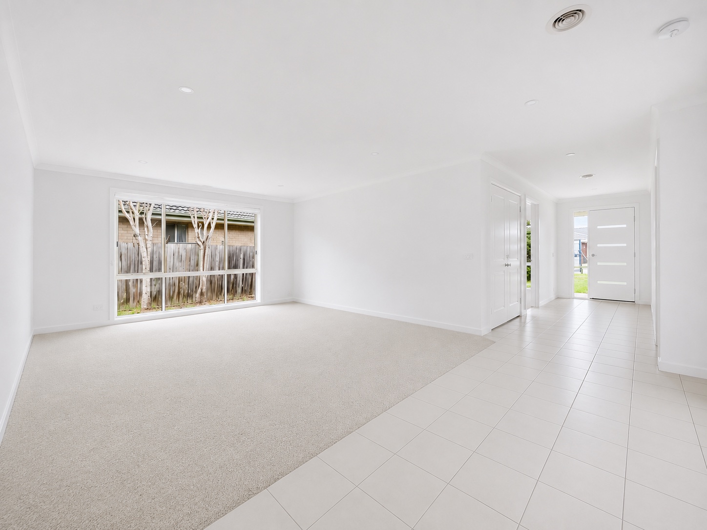 Living room after the Burwood home handover clean