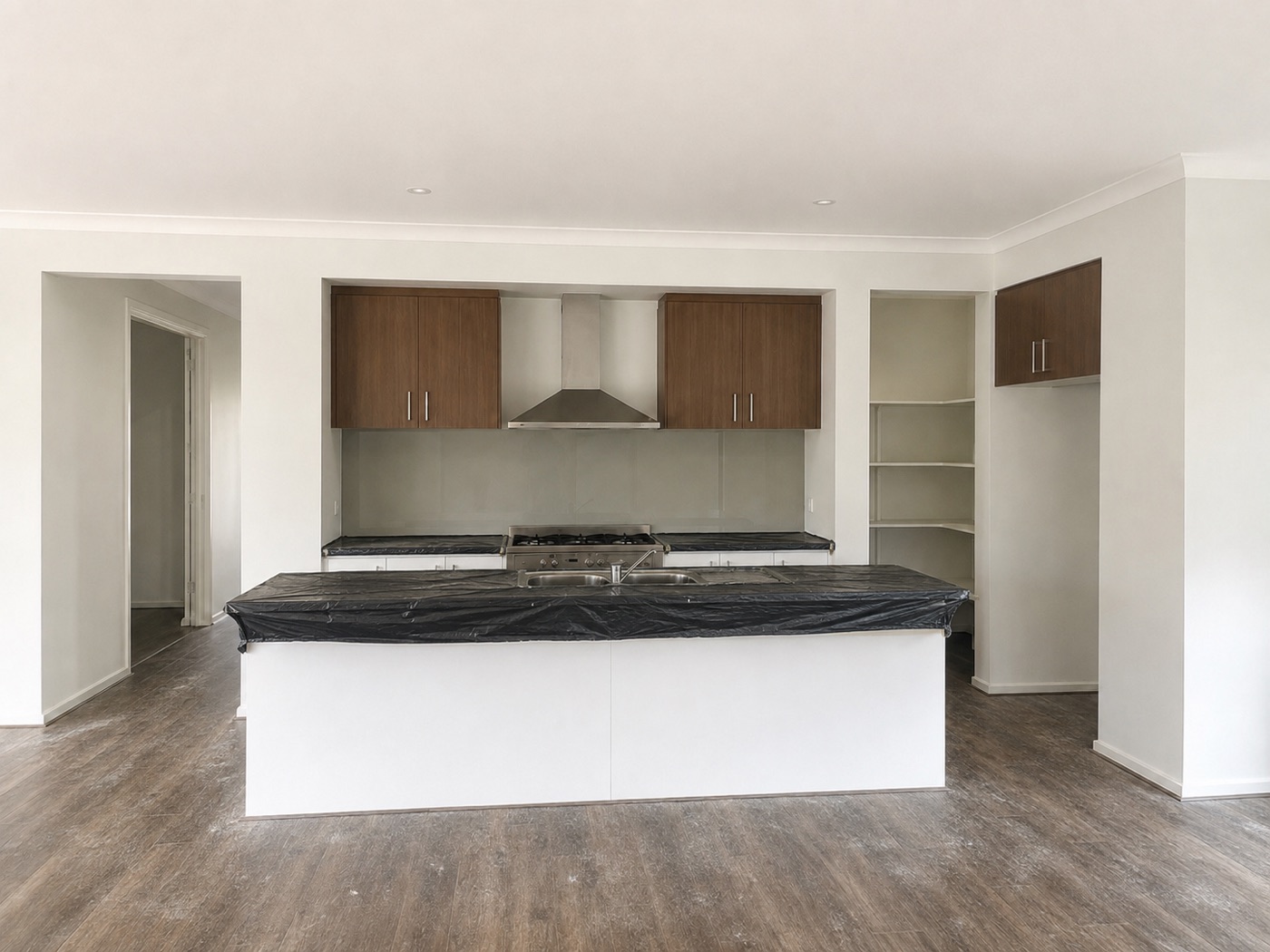 Kitchen before the Parramatta new home handover clean