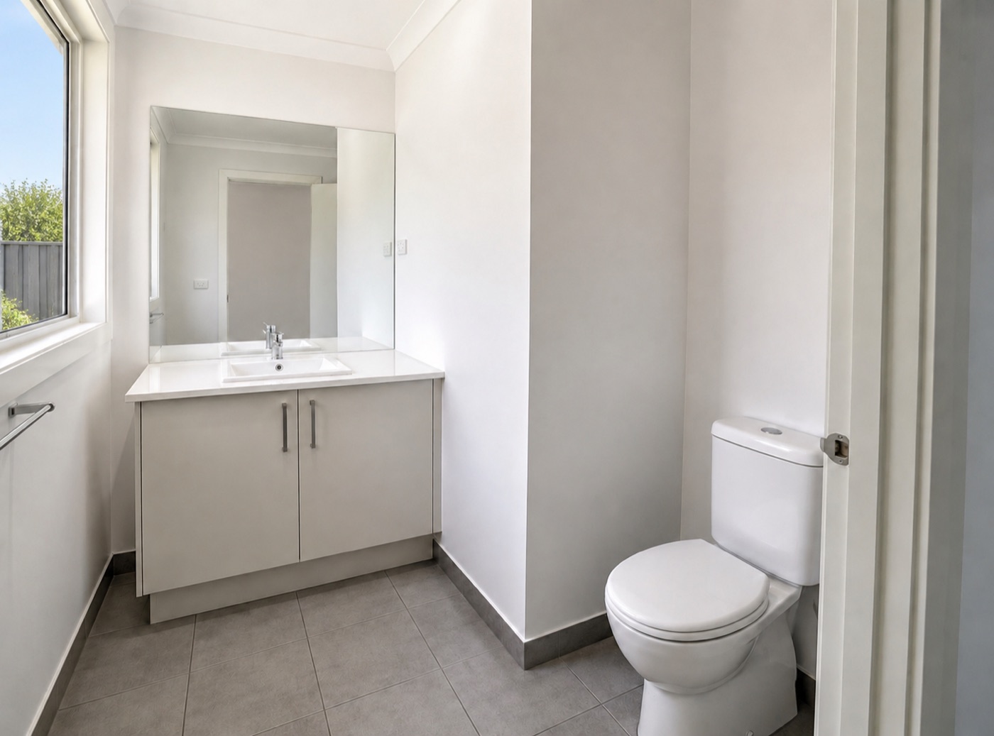 Powder room after the Parramatta handover clean