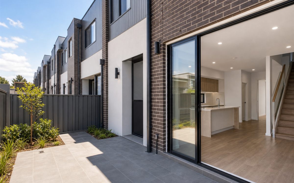 Modern suburban Westmead townhouse row sparkle clean